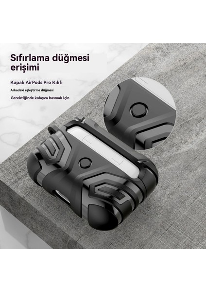 Mekanik Karikatür Şekillendirme Airpods Pro2 Nesil Apple Bluetooth Kulaklık Kılıfı (Yurt Dışından)