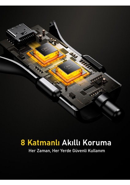 Superauto Araç Içi Şarjı, 3 Portlu Pd 170W Type-C ve Usb-A Girişli, Hızlı Şarj Çakmaklık Adaptörü, Siyah