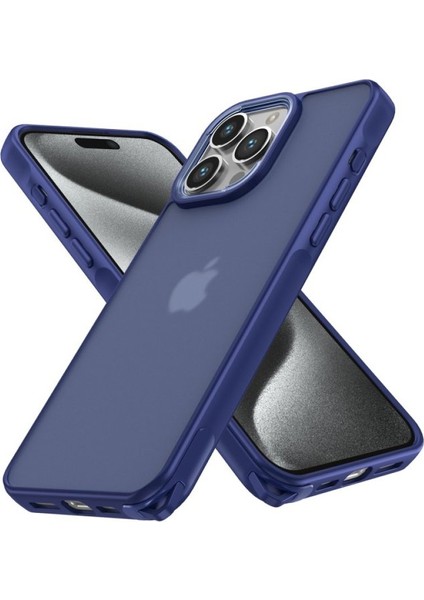 Apple iPhone 16 Pro Kılıf Elegant Kapak - Lacivert Yktsn
