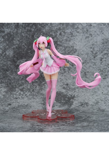 19 cm Pembe Hatsune Miku El Arabası Bebek (Yurt Dışından)