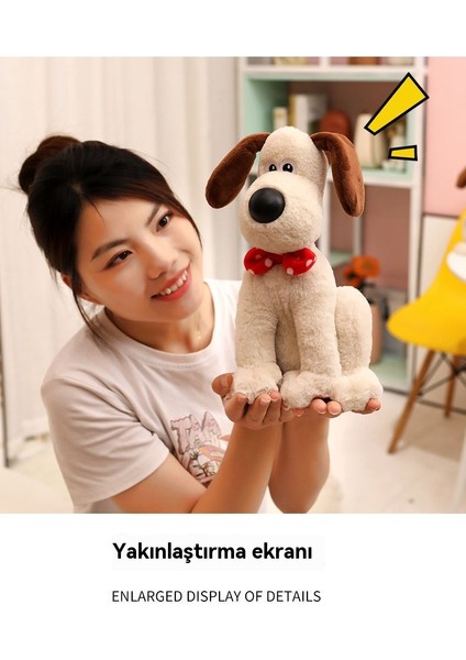 34 cm Kırmızı Eşarp Palmiye Köpek Bebek Peluş Oyuncak (Yurt Dışından)