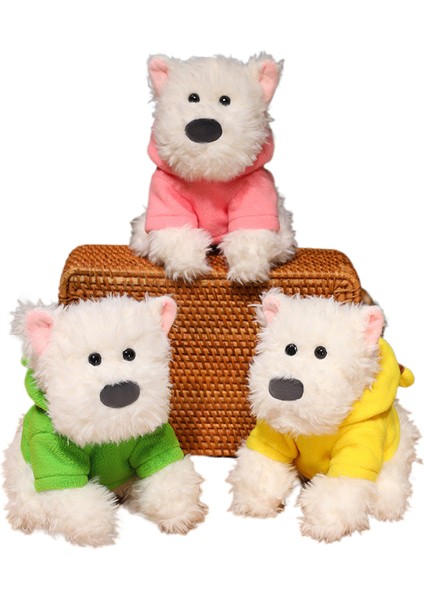 24 cm Hoodie Yayla Simülasyon Köpek Yavrusu Çocuk Peluş Oyuncak (Yurt Dışından)