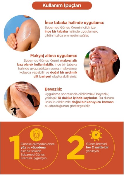 Sun Care UVA / UVB Filtresi ve E Vitamini Üçlü Yüksek Koruma Çok Yönlü Güneş Kremi 50 SPF 75 ml