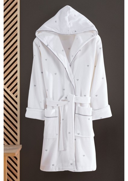 Love Serisi Kalpli Kapüşonlu (Çocuk Bornozu)