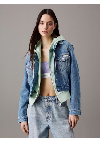 Cropped 90's Kadın Denim Jacket J20J225184-1AA