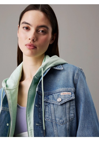 Cropped 90's Kadın Denim Jacket J20J225184-1AA