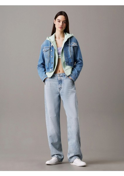 Cropped 90's Kadın Denim Jacket J20J225184-1AA