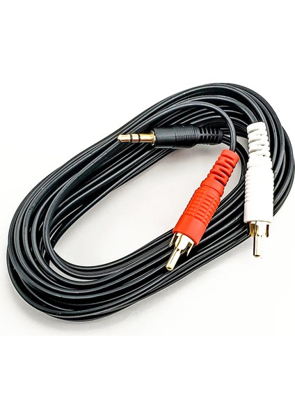 5 Metre 2 Rca Erkek - 3.5mm Aux Erkek Ses Kablosu | Tv, Hoparlör, Müzik Seti, Amfi Uyumlu, Uzun Kablo fiyatları