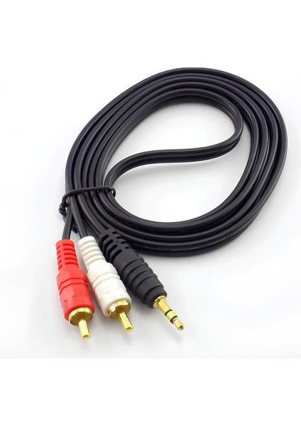 5 Metre 2 Rca Erkek - 3.5mm Aux Erkek Ses Kablosu | Tv, Hoparlör, Müzik Seti, Amfi Uyumlu, Uzun Kablo modelleri