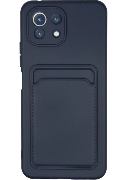 Xiaomi Mi 11 Kılıf Kelvin Kartvizitli Silikon - Lacivert Nrmsa
