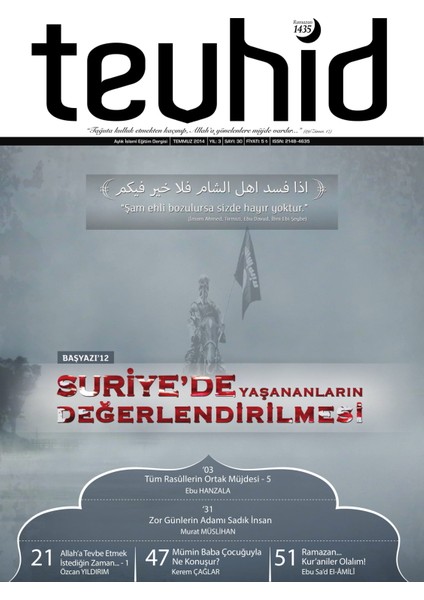 Tevhid Dergisi Sayı 30