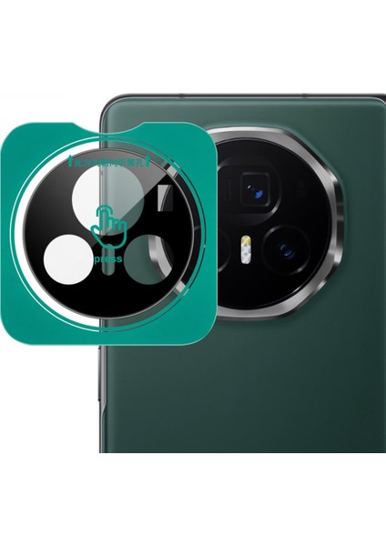 2 Adet Honor Magic V3 5g Temperli Cam Kamera Lens Koruyucu Kendinden Konumlandırma Çerçevesi ile (Siyah Versiyon) (Yurt Dışından)