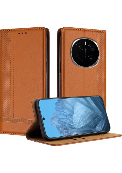 Honor Magic7 Pro 5g Deri Standlı Telefon Kapağı, Kart Yuvaları (Yurt Dışından)