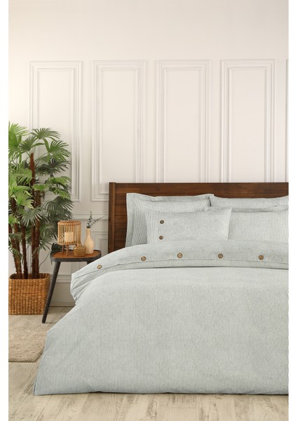 Organik Soft Linen King Size Saten Nevresim Takımı