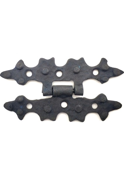 Antika Tarz Dekoratif Pirinç Yıldız Menteşe - 84X44 Mm, Oksit