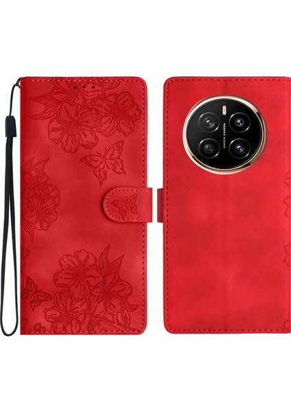 Honor Magic7 Pro 5g Cilt Dokunuşlu Deri Telefon Kılıfı (Yurt Dışından)