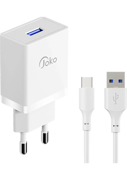 JK77 12W + PX18 1m 2.4A USB To Type-C Kablolu Pd Şarj Cihazı Nrmsa