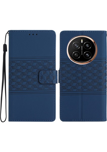 Honor Magic7 Pro 5g Eşkenar Dörtgen Deri Yatay Çevirmeli Telefon Kapağı (Yurt Dışından)