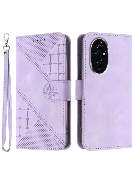Honor 200 5g Deri Cüzdan Telefon Kılıfı Askılı (Yurt Dışından)