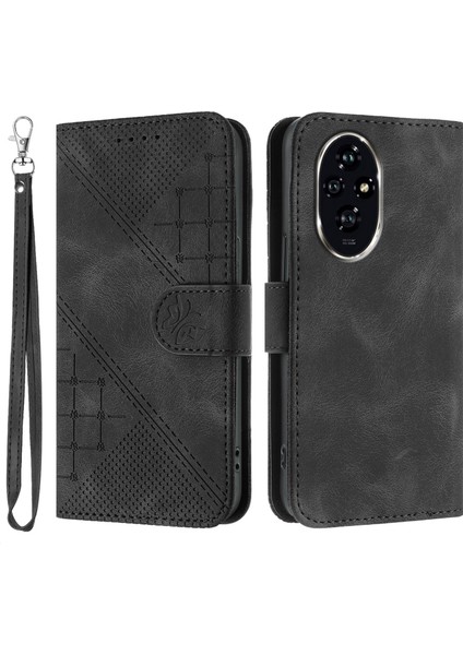 Honor 200 5g Deri Cüzdan Telefon Kılıfı Askılı (Yurt Dışından)