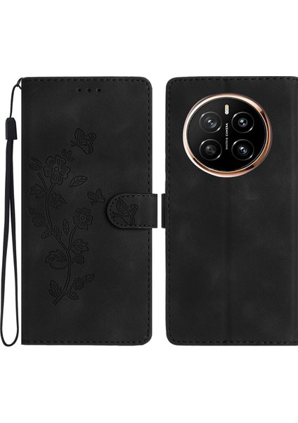 Honor Magic7 Pro 5g Bilek Kayışlı Deri Telefon Kılıfı Cüzdanı (Yurt Dışından)