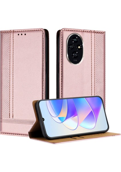 Honor 200 Pro 5g Deri Standlı Telefon Kapağı, Kart Yuvaları (Yurt Dışından)