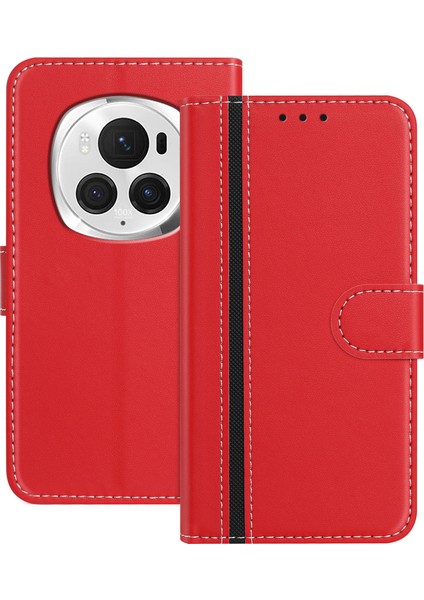 Honor Magic6 Pro 5g Cüzdan Standı Manyetik Tokalı Deri Kapak (Yurt Dışından)