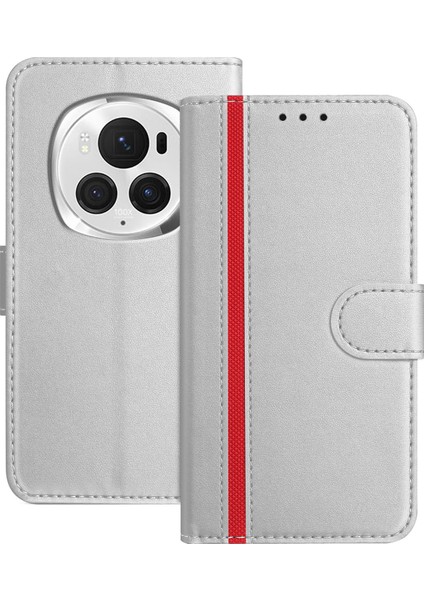 Honor Magic6 Pro 5g Cüzdan Standı Manyetik Tokalı Deri Kapak (Yurt Dışından)