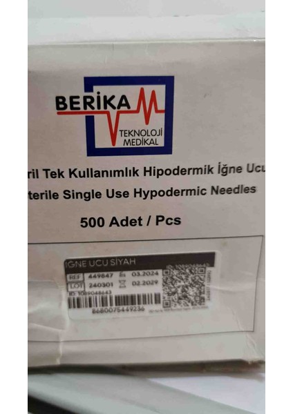 Siyah Iğne Ucu 500 Lü Kutu