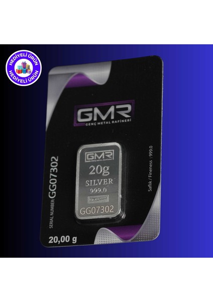 E-Gümüş 20 GR Külçe Gümüş