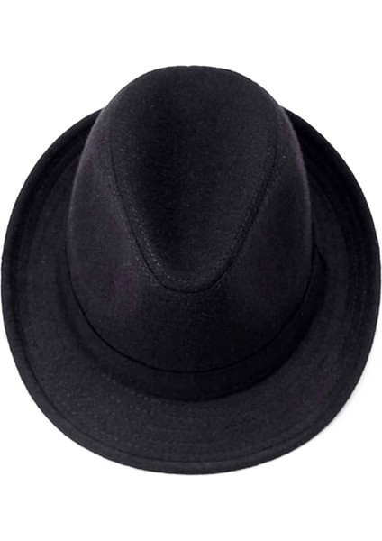 Çocuk Boy Siyah Kumaş Fötr Şapka Gösteri Şapkası Michael Jackson Şapkası 54 No - Lisinya fiyatları