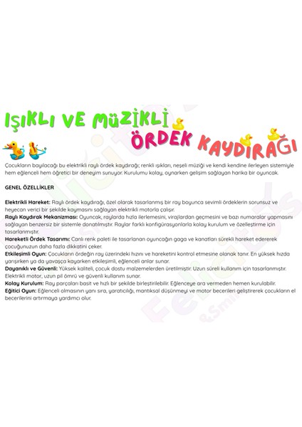 Işıklı Müzikli Ördek Kaydırağı