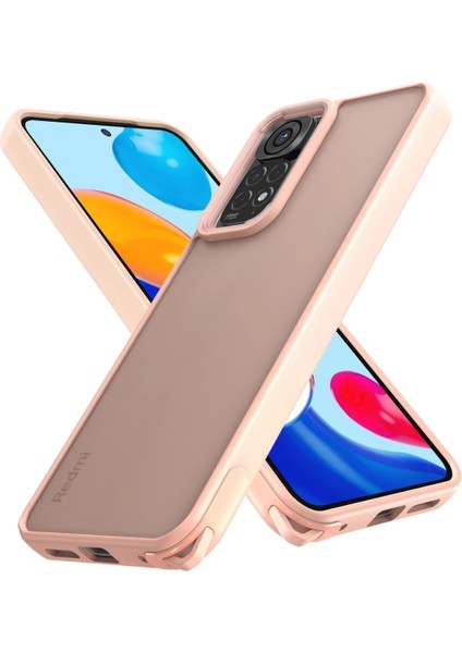 Xiaomi Redmi Note 11 Kılıf Elegant Kapak - Pudra Nrmsa