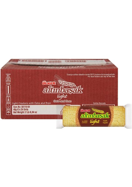 Altınbaşak Light Bisküvi Kepekli 46 G x 24 Adet