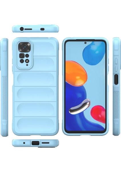 Xiaomi Redmi Note 11 Kılıf Optimum Silikon - Sky Blue Nrmsa