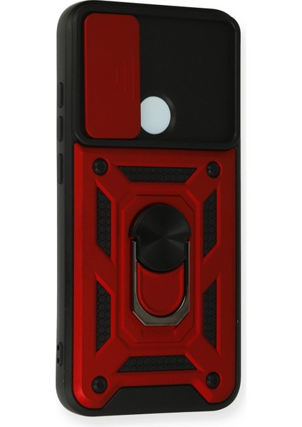 Xiaomi Redmi Note 8 Kılıf Pars Lens Yüzüklü Silikon - Kırmızı Ferrg