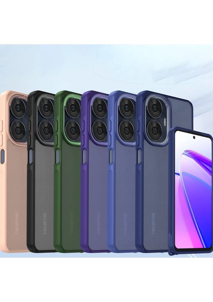 Realme C55 Kılıf Elegant Kapak - Açık Mavi Nrmsa