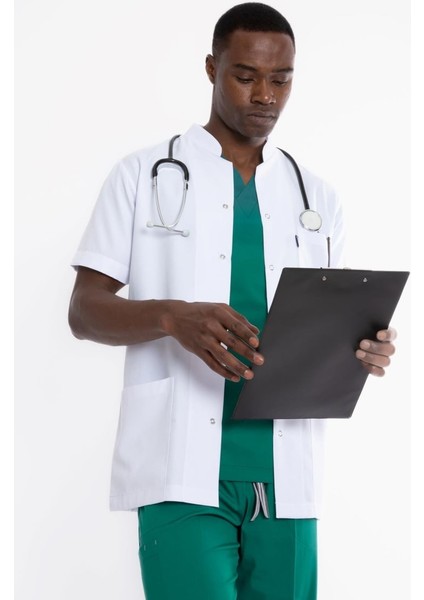 Beyaz Ceket Boy, Kısa Kol, Hakim Yaka, Doktor Önlüğü