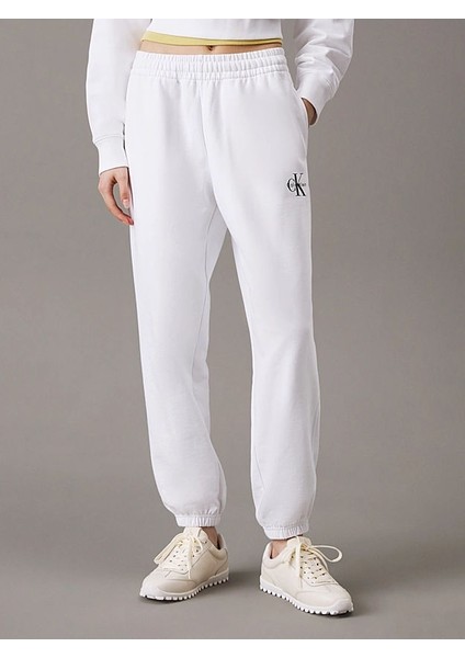 Monogram Logolu Jogger Kadın Beyaz Eşofman Altı LV047B235G-YAA