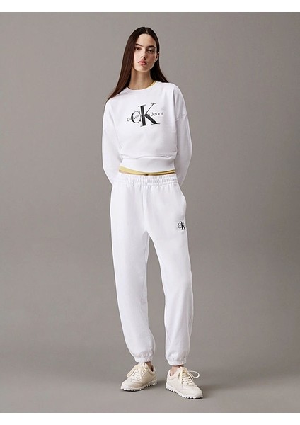 Monogram Logolu Jogger Kadın Beyaz Eşofman Altı LV047B235G-YAA fırsatları
