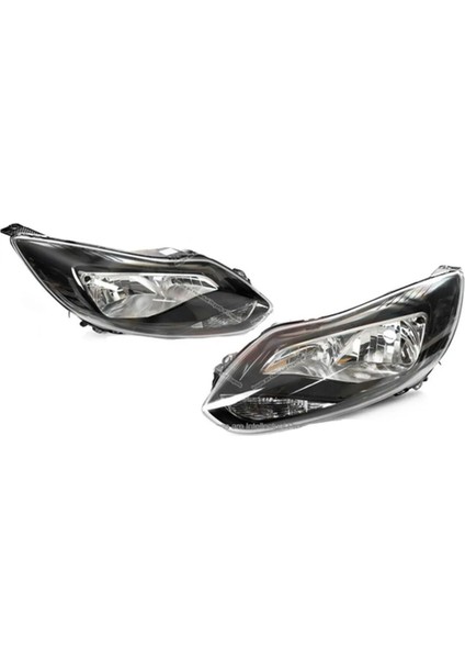 Ford Focus 3 Sağ Sol Ön Far Takımı Siyah Zemin 20112015