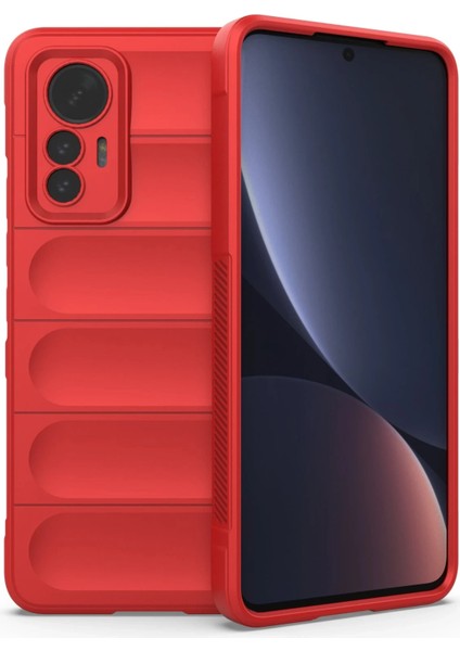 Xiaomi Mi 12 Lite Kılıf Optimum Silikon - Kırmızı Nrmsa