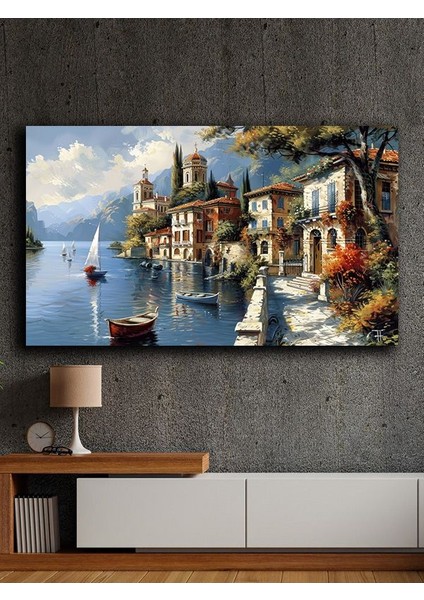 Soyut Yağlı Boya Görünümlü Kanvas Tablo 80 x 120 cm