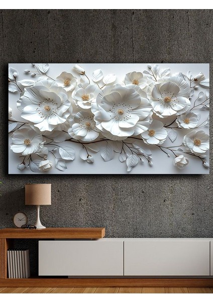 Soyut Yağlı Boya Görünümlü Kanvas Tablo 80 x 120 cm