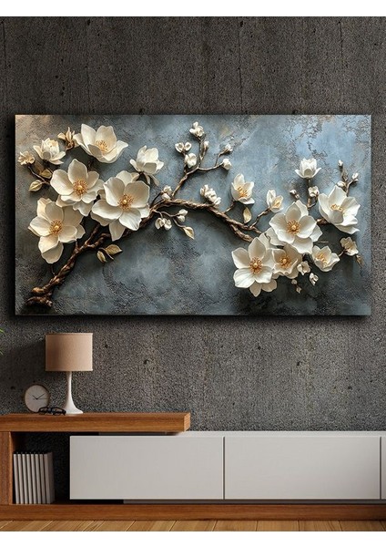 Soyut Yağlı Boya Görünümlü Kanvas Tablo 80 x 120 cm