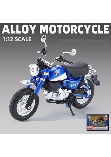 1:12 Honda Maymun 125 Alaşım Spor Motosiklet Modeli Döküm Sokak Yarışı Motosiklet Modeli Simülasyon Ses Işığı Çocuk Oyuncakları Hediye (Yurt Dışından)