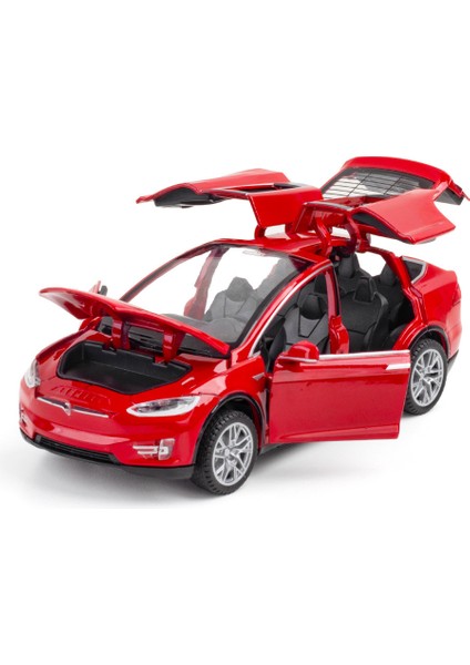 1:32 Tesla Model x Alaşım Araba Modeli Döküm Metal Oyuncak Araçlar Araba Modeli Simülasyon Ses ve Işık Koleksiyonu Hediye A311 (Yurt Dışından)