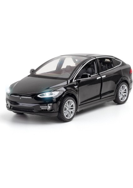 1:32 Tesla Model x Alaşım Araba Modeli Döküm Metal Oyuncak Araçlar Araba Modeli Simülasyon Ses ve Işık Koleksiyonu Hediye A311 (Yurt Dışından)