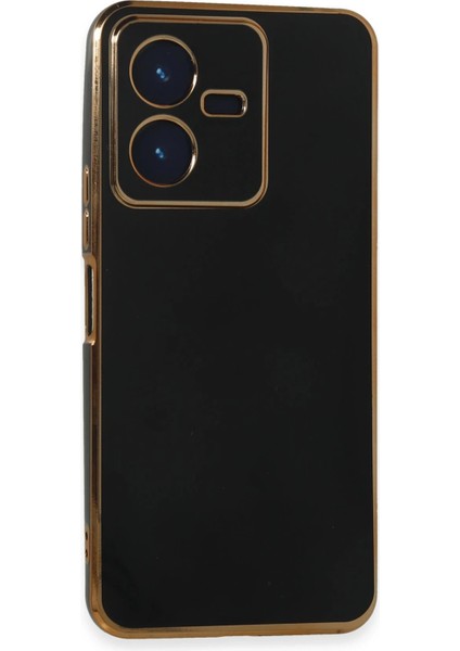 Vivo Y22 2022 Kılıf Volet Silikon - Siyah Nrmsa