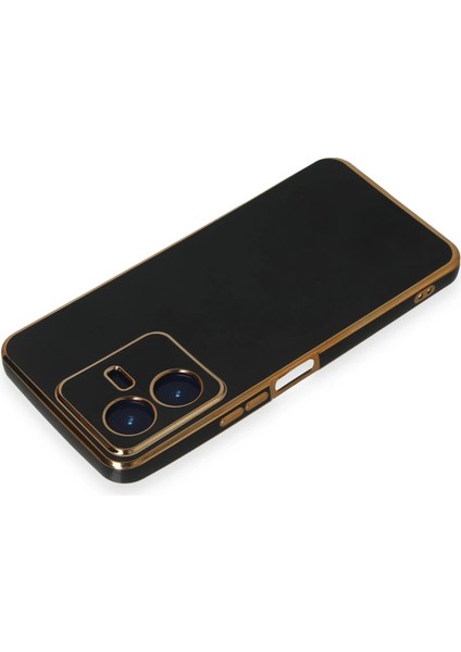 Vivo Y22 2022 Kılıf Volet Silikon - Siyah Nrmsa